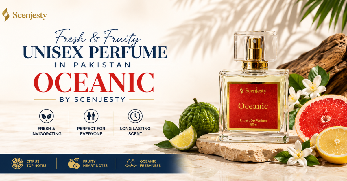 Fresh & Fruity Unisex Perfume in Pakistan: Oceanic by Scenjesty